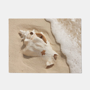 Seashell On Beach   Grand Turk Caribbean Island Doormat