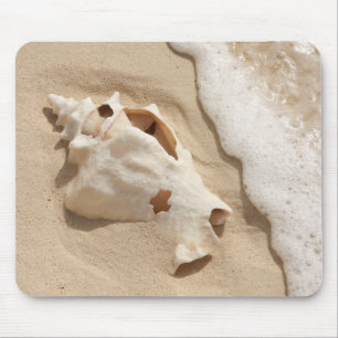 Seashell On Beach   Grand Turk Caribbean Island Mouse Pad