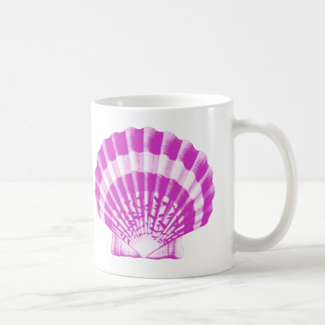 Seashell - orchid and white coffee mug (Right)