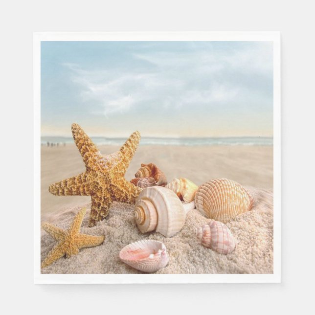 Seashell party napkins (Front)