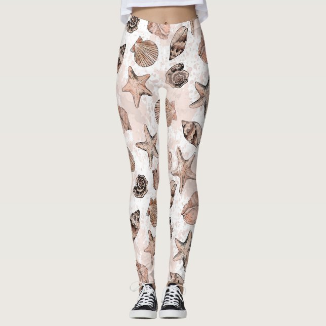 Seashell Pattern Leggings (Front)