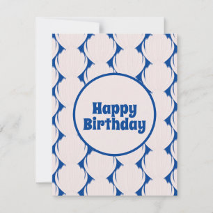 Seashell Pattern Pink Blue Birthday