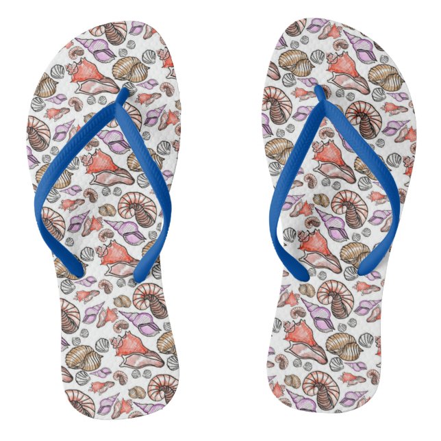 Seashell Pattern  Thongs (Footbed)