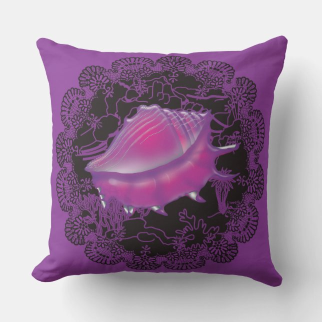 Seashell Purple Cushion (Front)