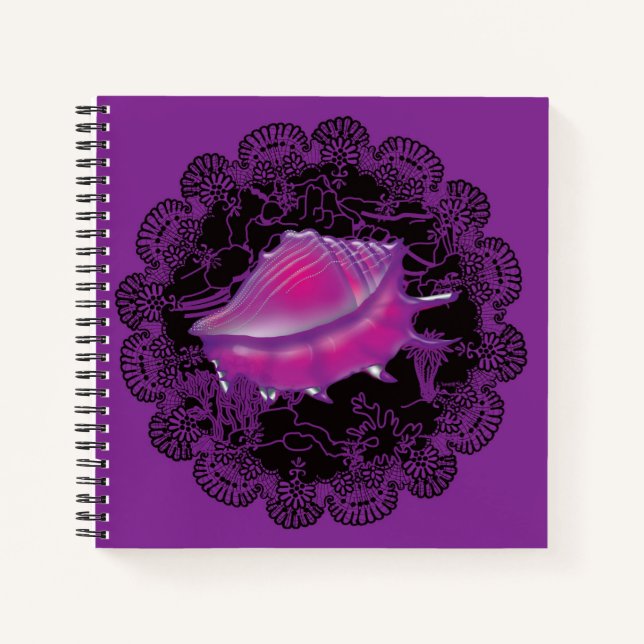 Seashell Purple Notebook (Front)