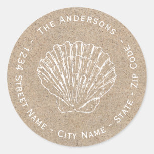 Seashell Return Address Label