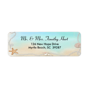 Seashell Return Address Stickers
