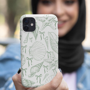 Seashell Ribbons Pattern iPhone 16 Case