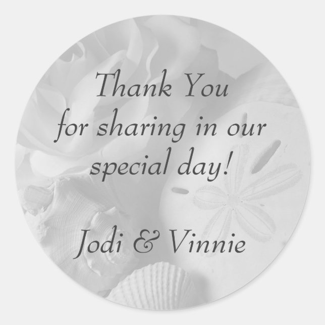 Seashell Round Stickers (Front)