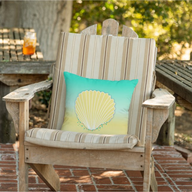Seashell Sand and Sea Colour Ombre Cushion (Chair)