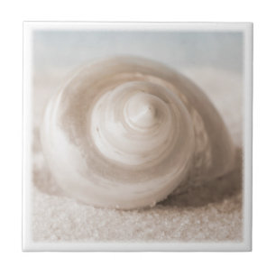 Seashell Sand Beach - Tropical Shells Template Ceramic Tile