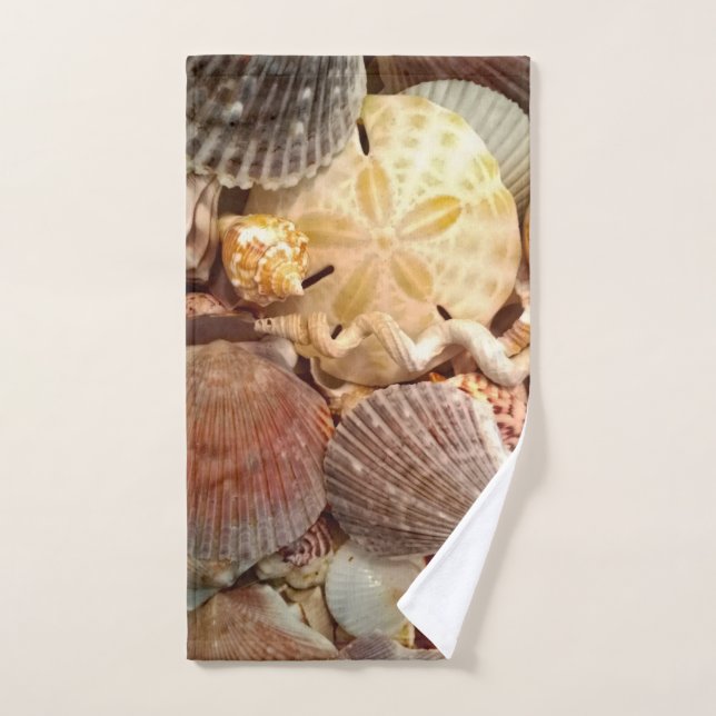 Seashell Sand Dollar Pattern Hand Towel (Hand Towel)