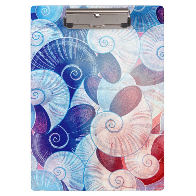 Seashell Scene Pattern Clipboard (Front)