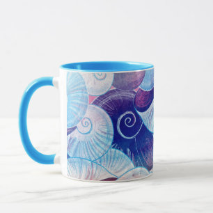 Seashell Scene Pattern Mug