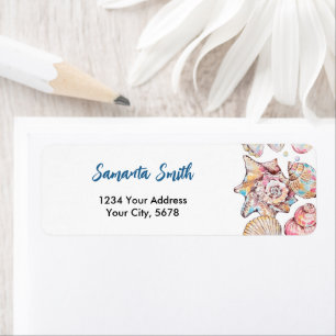 Seashell Sea You Soon Address Return Address Label