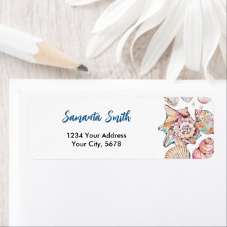 Seashell Sea You Soon Address Return Address Label
