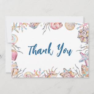 Seashell Sea You Soon Baby Shower Thank You Card
