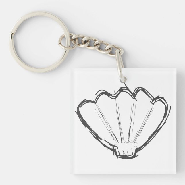 Seashell Sketch Key Ring (Front)