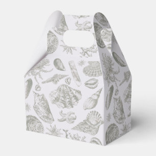 Seashell Soft Antique Art Beach Shells Favour Box