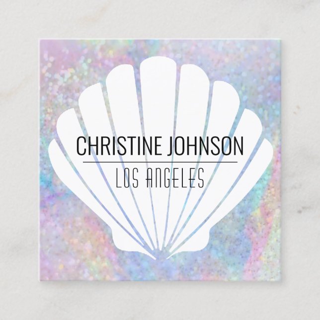 seashell square business card (Front)