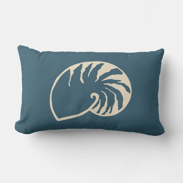 Seashell Starfish Beach Nautical Pillow (Front)