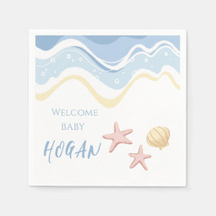 Seashell Starfish Beach Party  Napkin