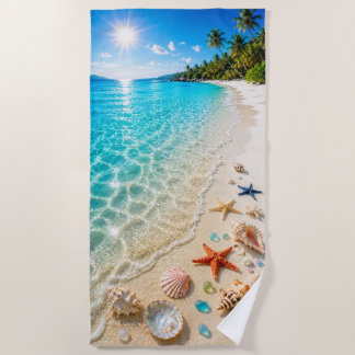 Seashell & Starfish Paradise Beach Towel