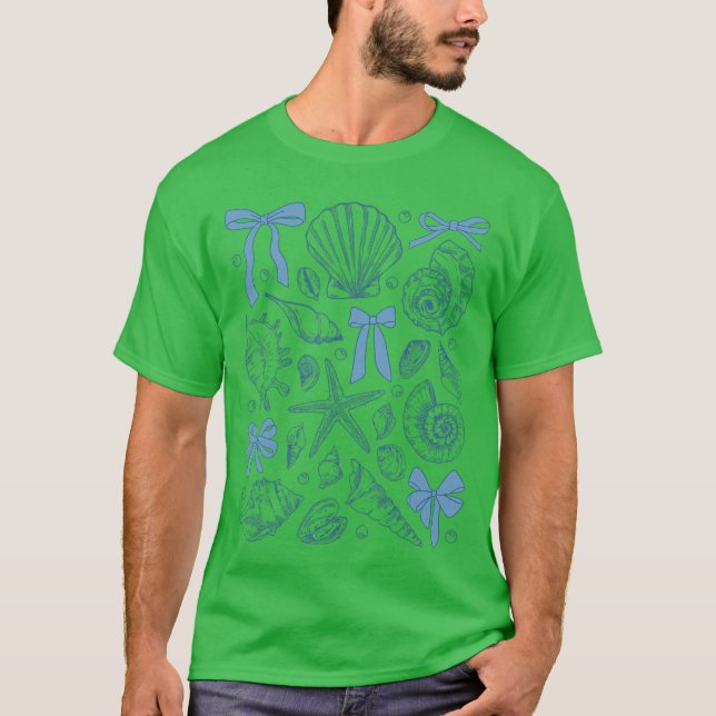 Seashell Starfish Summer Vacation Hawaii Beach Coq T-Shirt (Front)
