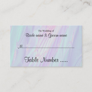 Seashell Style Pattern. Wedding Guest Seating Card