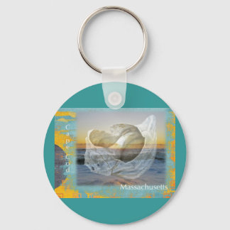 Seashell & Surf - Cape Cod Massachusetts Key Ring