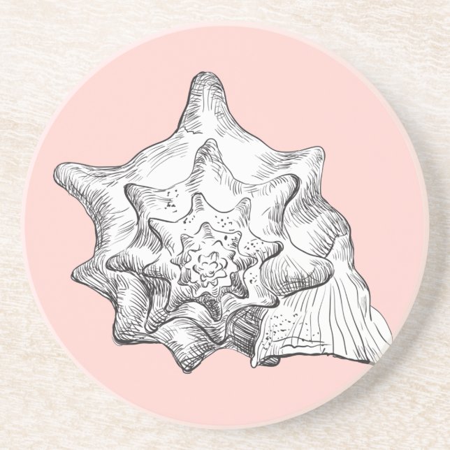 Seashell Throw Pillow Coaster (Front)