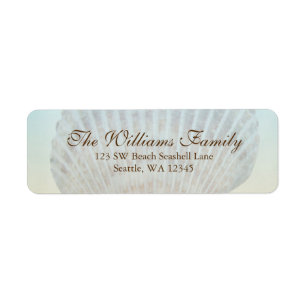Seashell Tropical Beach Custom Address Label Return Address Label