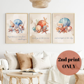 Seashell Watercolor Quote (2 of 3) Wall Art