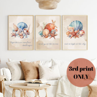 Seashell Watercolor Quote (3 of 3) Wall Art