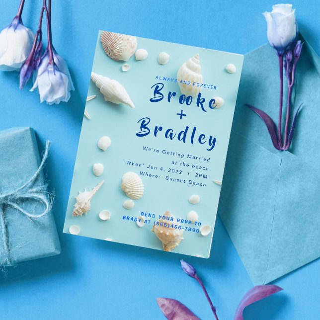 Seashell Wedding Invitation (Creator Uploaded)