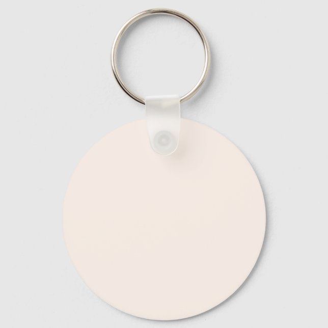Seashell White FFF5EE - Option to Add Name Key Ring (Front)