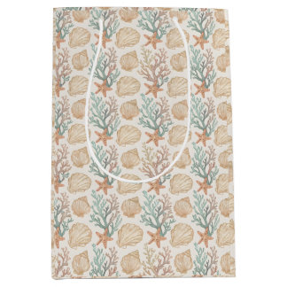 Seashells and Coral Medium Gift Bag