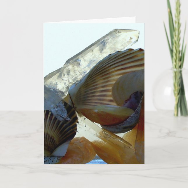 Seashells and crystals notecard (Front)