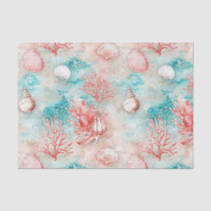 Seashells and Ocean Waves Pattern (11) Tissue Paper