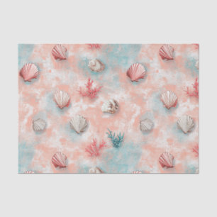 Seashells and Ocean Waves Pattern (16) Tissue Paper
