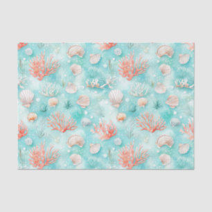 Seashells and Ocean Waves Pattern (2) Tissue Paper