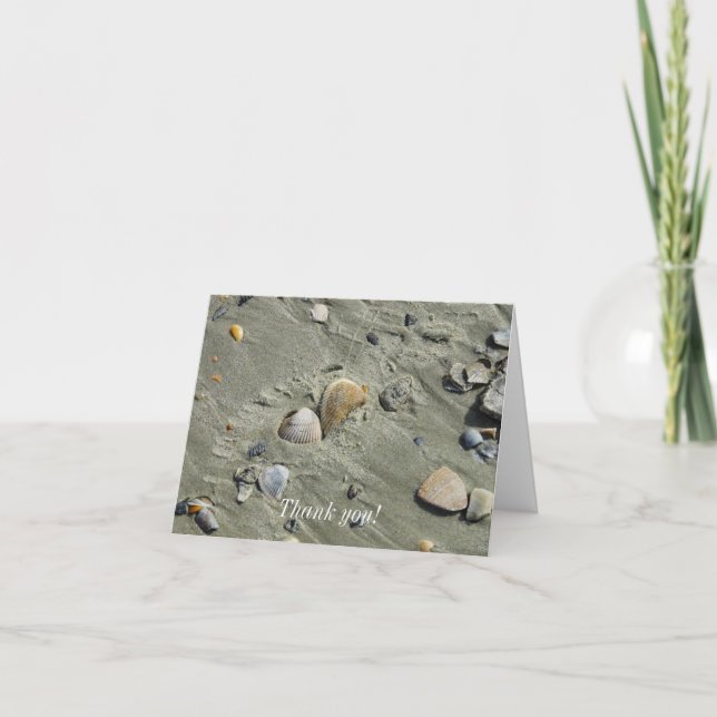 Seashells And Sand Thank You Card (Front)