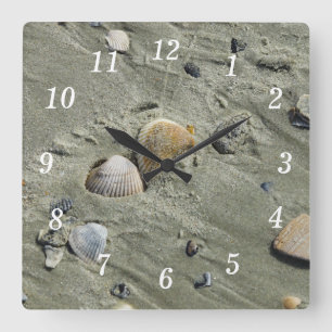 Seashells And Sand Wall Clock