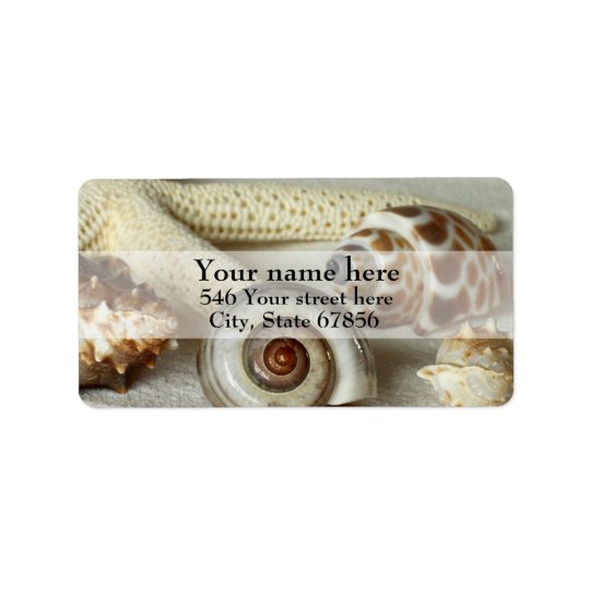 Seashells and Starfish Address Labels