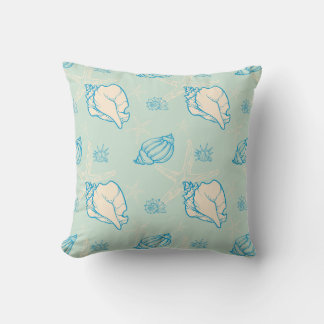 Seashells and starfish cushion