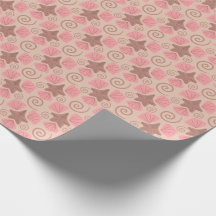 Seashells and starfish pattern