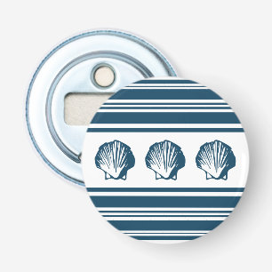 Seashells and stripes bottle opener