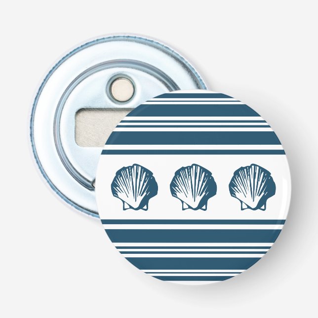 Seashells and stripes bottle opener (Front)