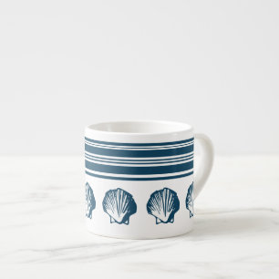 Seashells and stripes espresso cup