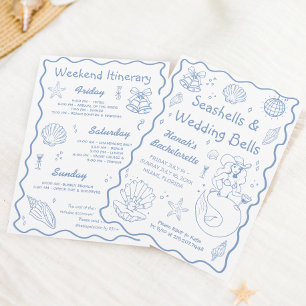 Seashells and Wedding Bells Bachelorette Party Invitation